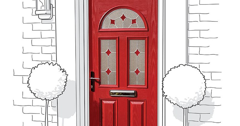 Red Composite Door
